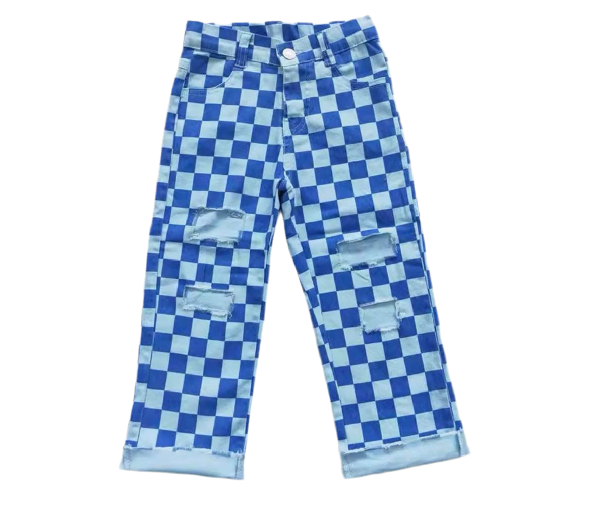 Checkered Jeans