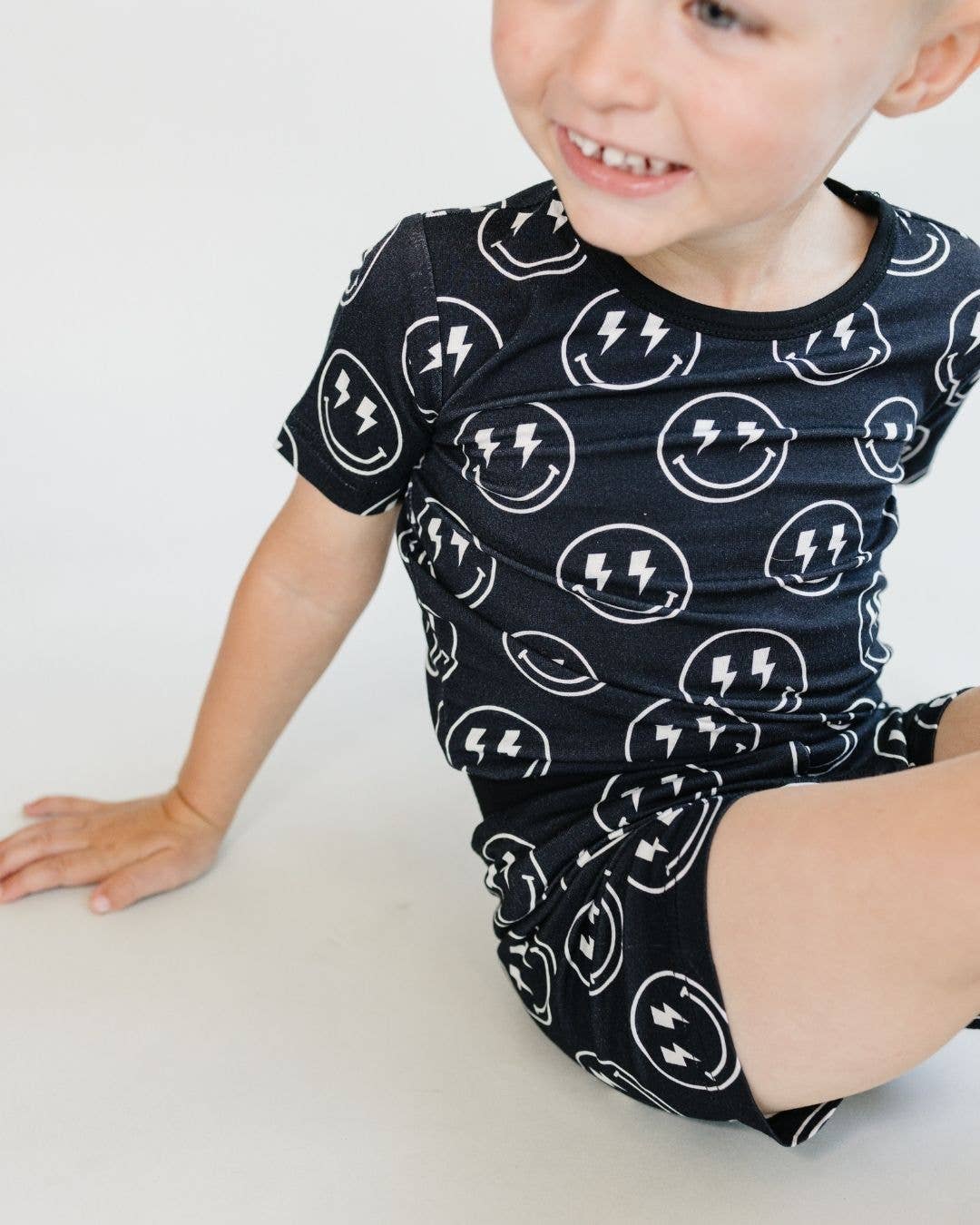 Bamboo Two Piece Baby Clothing Shorts Set | Electric Smiley