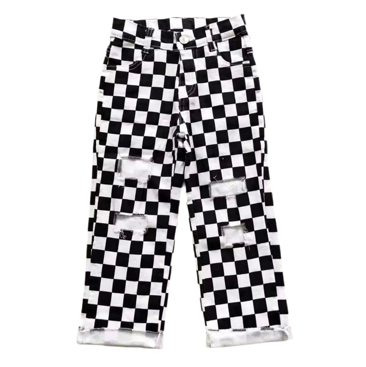 Checkered Jeans