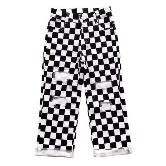 Checkered Jeans