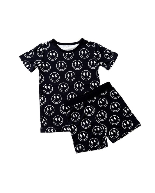 Bamboo Two Piece Baby Clothing Shorts Set | Electric Smiley