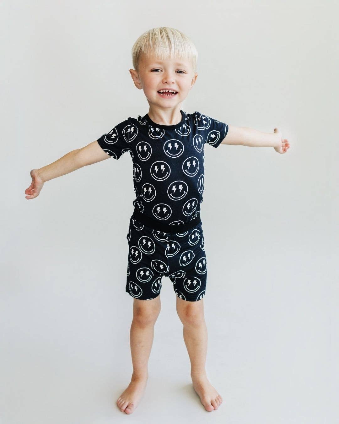 Bamboo Two Piece Baby Clothing Shorts Set | Electric Smiley